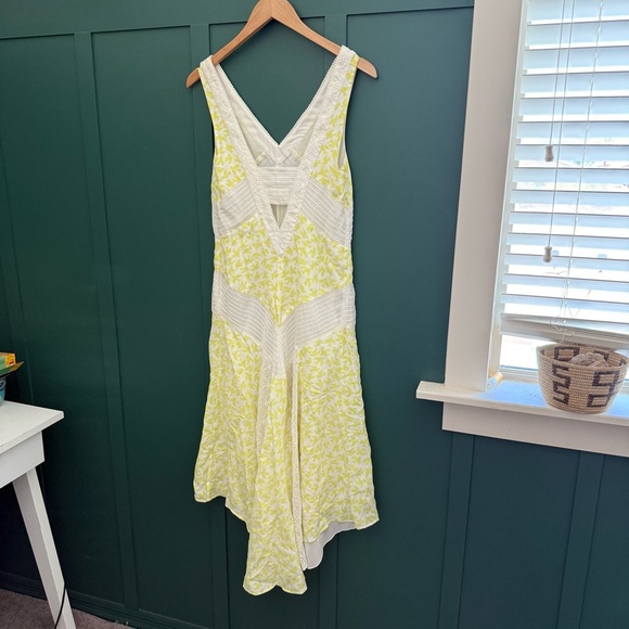 ANTHROPOLOGIE LEIFNOTES Yellow Bird Midi Dress - Picture 13 of 14